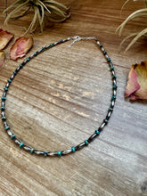 Load image into Gallery viewer, 14.5-Inch Turquoise Rondelle &amp; Sterling Torpedo Bead Choker
