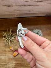 Load image into Gallery viewer, Big Ring- adjustable- Sonoran turquoise ring &amp; sterling silver

