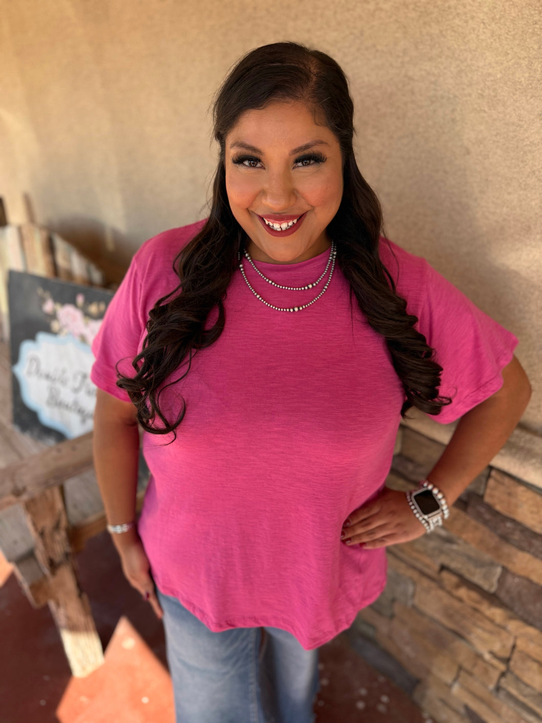 TOTALLY BASIC TEE -PINK