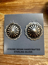 Load image into Gallery viewer, Smaller Round Sterling silver stud earrings
