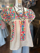 Load image into Gallery viewer, FIESTA EMBROIDERED TOP - CREAM
