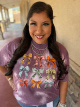 Load image into Gallery viewer, THANKFUL BOWS BLEACHED TEE
