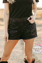 Load image into Gallery viewer, SHIMMY UP SHORTS -  BLK
