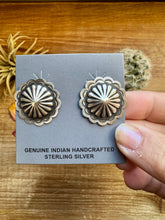 Load image into Gallery viewer, Smaller Round Sterling silver stud earrings
