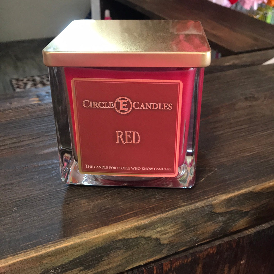 RED 22oz CANDLE BY: CIRCLE E