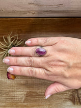 Load image into Gallery viewer, Ring - Size 6 -Purple Spiny &amp; Sterling Silver
