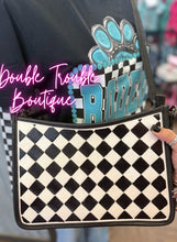 Load image into Gallery viewer, CHECKER LEATHER PURSE- CROSSBODY
