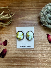 Load image into Gallery viewer, Stud Earrings Palomino Turquoise &amp; Sterling Silver

