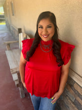 Load image into Gallery viewer, BABYDOLL RED TOP
