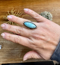 Load image into Gallery viewer, Long Ring- Size 6.5 - Laramar &amp; sterling silver
