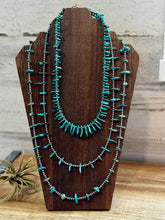 Load image into Gallery viewer, 18 inch AMERICAN turquoise with 3 mm sterling silver pearls
