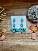 Load image into Gallery viewer, Big Dangle Earrings - Kingman Turquoise &amp; Sterling Silver
