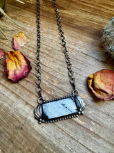 Load image into Gallery viewer, Bar Necklace - White Buffalo &amp; Sterling Silver option 4
