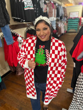 Load image into Gallery viewer, RED CHECKER CARDIGAN
