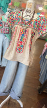 Load image into Gallery viewer, FIESTA EMBROIDERED TOP - CREAM
