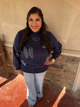 Load image into Gallery viewer, MIDNIGHT STITCH L/S -NAVY
