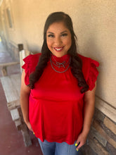 Load image into Gallery viewer, BABYDOLL RED TOP
