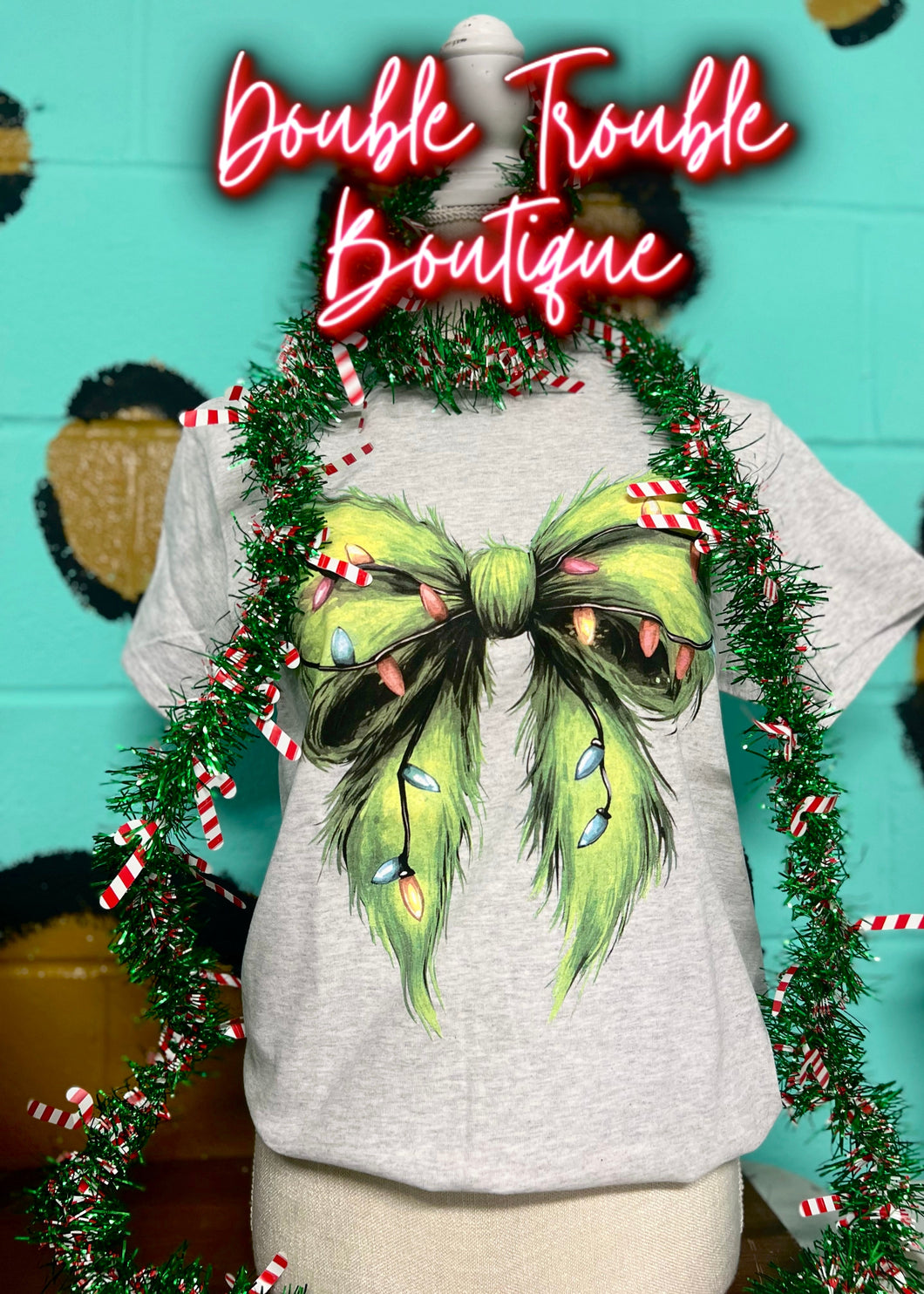 GREEN MONSTER BOW TEE