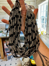 Load image into Gallery viewer, 18 Inch 5 mm Sterling Silver Pearls necklace with Black Onyx
