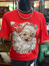 Load image into Gallery viewer, Faux Bling Santa Claus Tee
