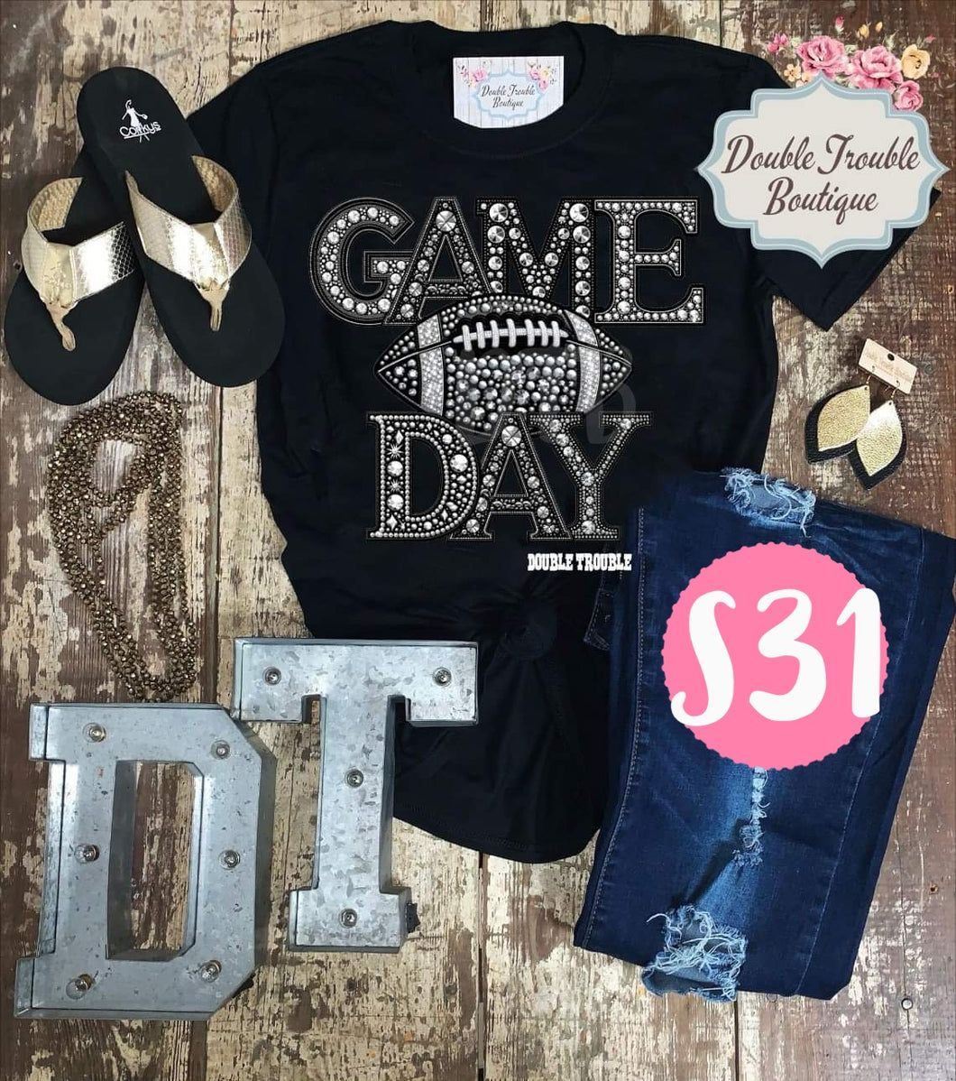 S31 FAUX RHINESTONE GAME DAY