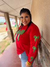 Load image into Gallery viewer, THE SEQUIN BOW L/S TOP
