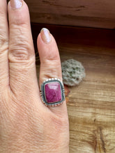 Load image into Gallery viewer, Ring - Size 5 1/2 -Red Spiny &amp; Sterling Silver

