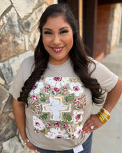 Load image into Gallery viewer, Floral Cross Tee
