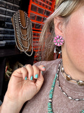 Load image into Gallery viewer, Cluster Earrings – Pink Opal &amp; Sterling Silver
