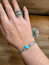Load image into Gallery viewer, Cuff Bracelet - Golden hill Turquoise &amp; Sterling Silver
