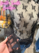 Load image into Gallery viewer, BLACK LACE MESH
