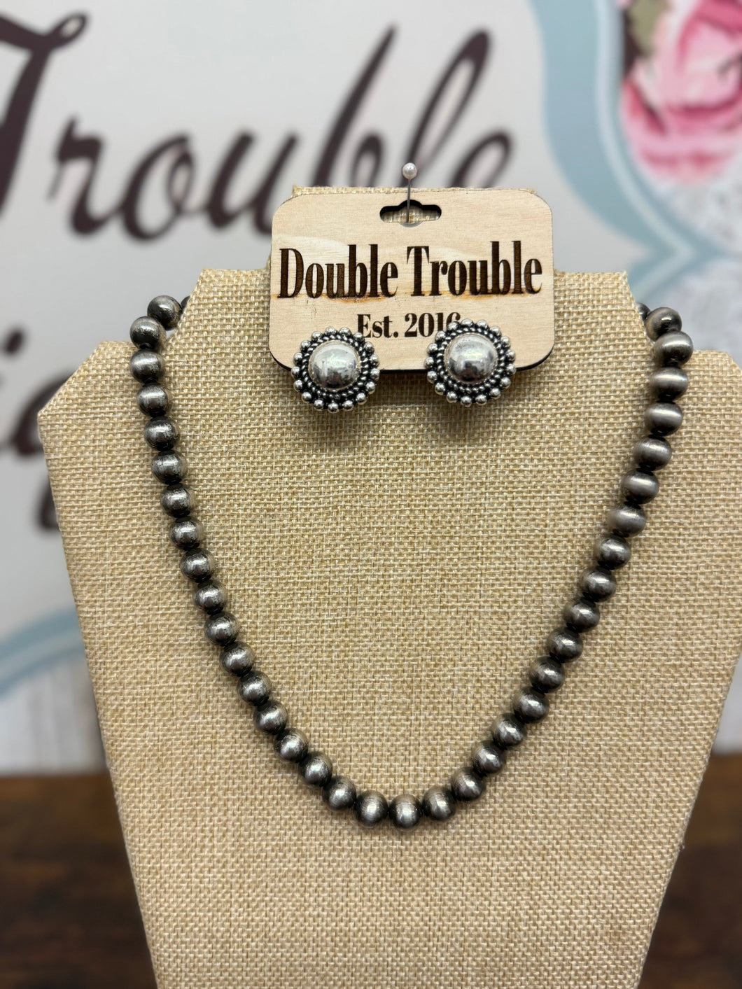 9inch -Thin Silver Pearl Necklace