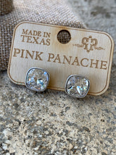 Load image into Gallery viewer, Clear Silver 12MM Crystal Post Studs
