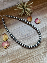 Load image into Gallery viewer, 20 1/2 inch graduated 10 to 14 mm Sterling Silver Pearls necklace
