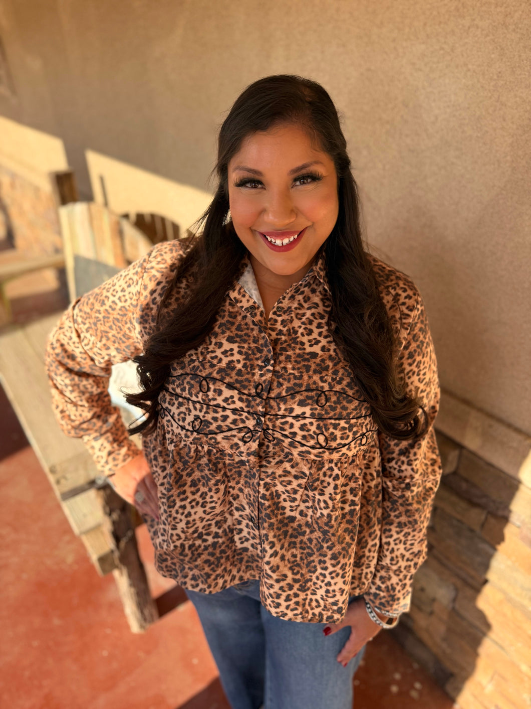 LOOPTY LOU LEOPARD L/S