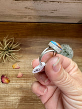 Load image into Gallery viewer, Heart Ring - Size 6 -Dahlia ring and sterling silver
