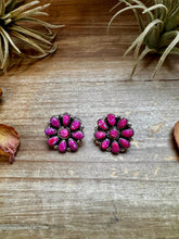 Load image into Gallery viewer, Cluster Earrings – Pink Opal &amp; Sterling Silver
