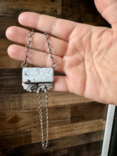 Load image into Gallery viewer, Bar Necklace - White Buffalo &amp; Sterling Silver
