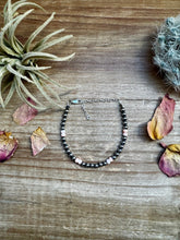 Load image into Gallery viewer, Bracelet - 4 mm sterling silver pearls and pink conch
