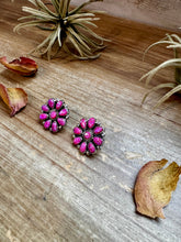 Load image into Gallery viewer, Cluster Earrings – Pink Opal &amp; Sterling Silver
