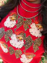 Load image into Gallery viewer, LEOPARD SANTA SWEATSHIRT- RED
