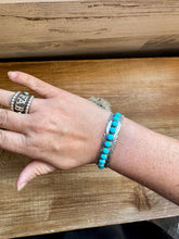 Load image into Gallery viewer, Cuff Bracelet - Kingman Turquoise &amp; Sterling Silver option III
