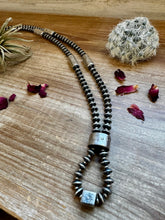 Load image into Gallery viewer, Sterling silver pearls - 28 inch - with barrel beads
