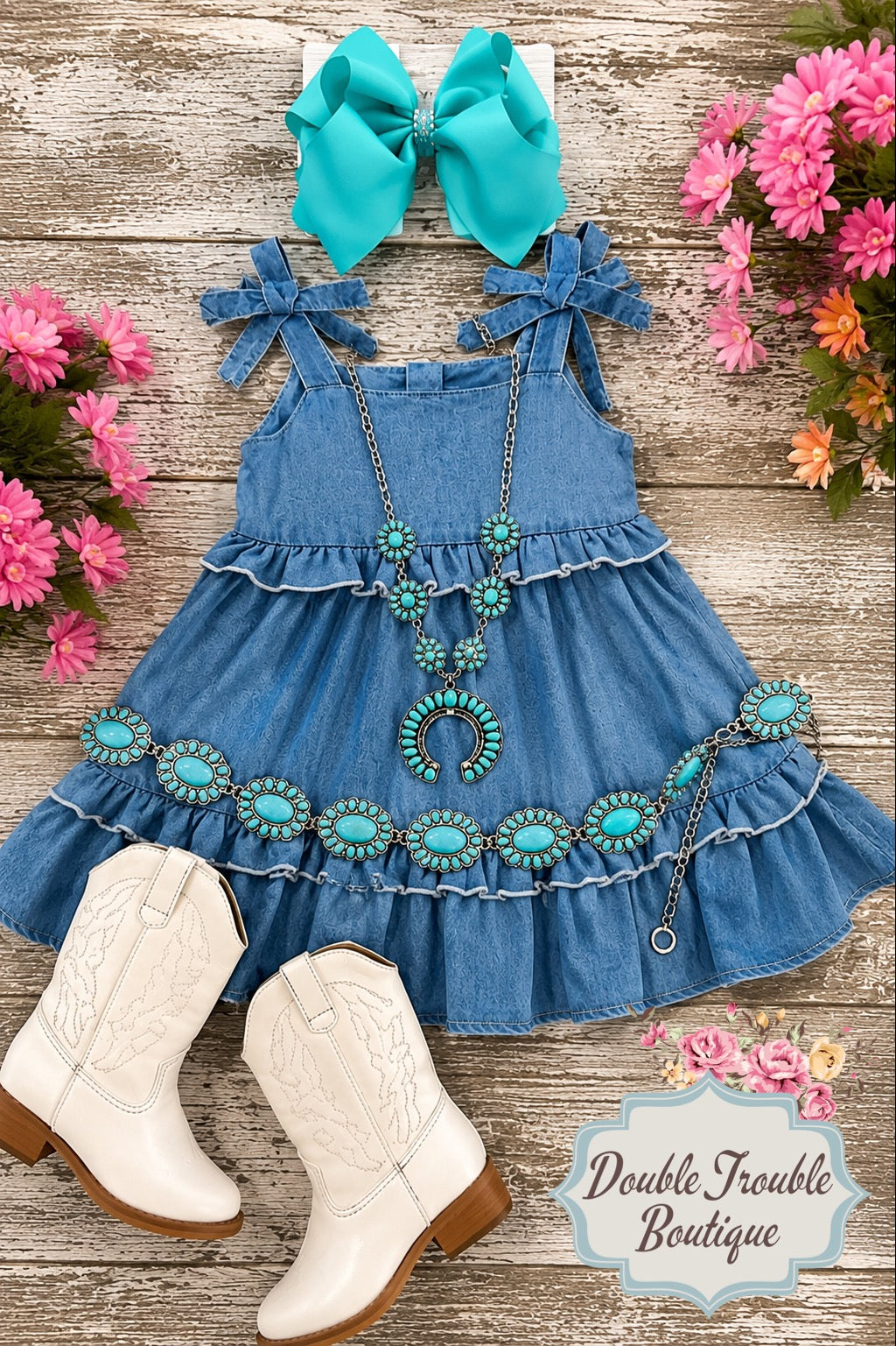 back to virginia denim dress Back to Virginia Denim Mini Dress - Blue