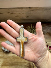 Load image into Gallery viewer, Antler Cross Pendant On Silver Brass
