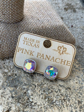 Load image into Gallery viewer, A/B Silver 10MM Crystal Post Studs
