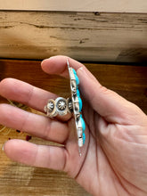 Load image into Gallery viewer, Big Ring - adjustable - kingman turquoise ring and sterling silver
