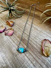 Load image into Gallery viewer, 16 inch long necklace with saucer Sterling Silver Pearls and turquoise Variscite
