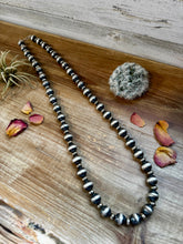 Load image into Gallery viewer, 35 inch necklace - 14 mm &amp; 10 mm saucer Sterling Silver Pearls
