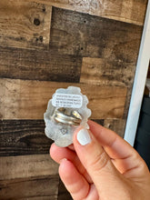 Load image into Gallery viewer, Big ring- size 7.5- Sonoran turquoise ring and sterling silver
